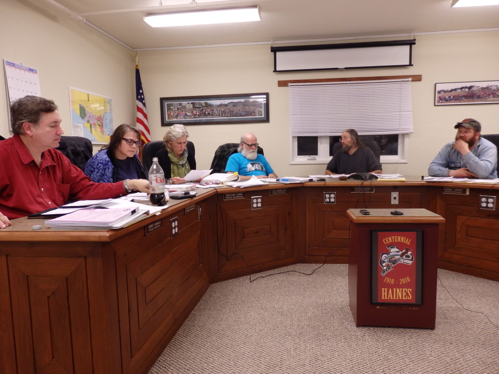 The Haines Planning Commission at a meeting in November 2015. (Emily Files)
