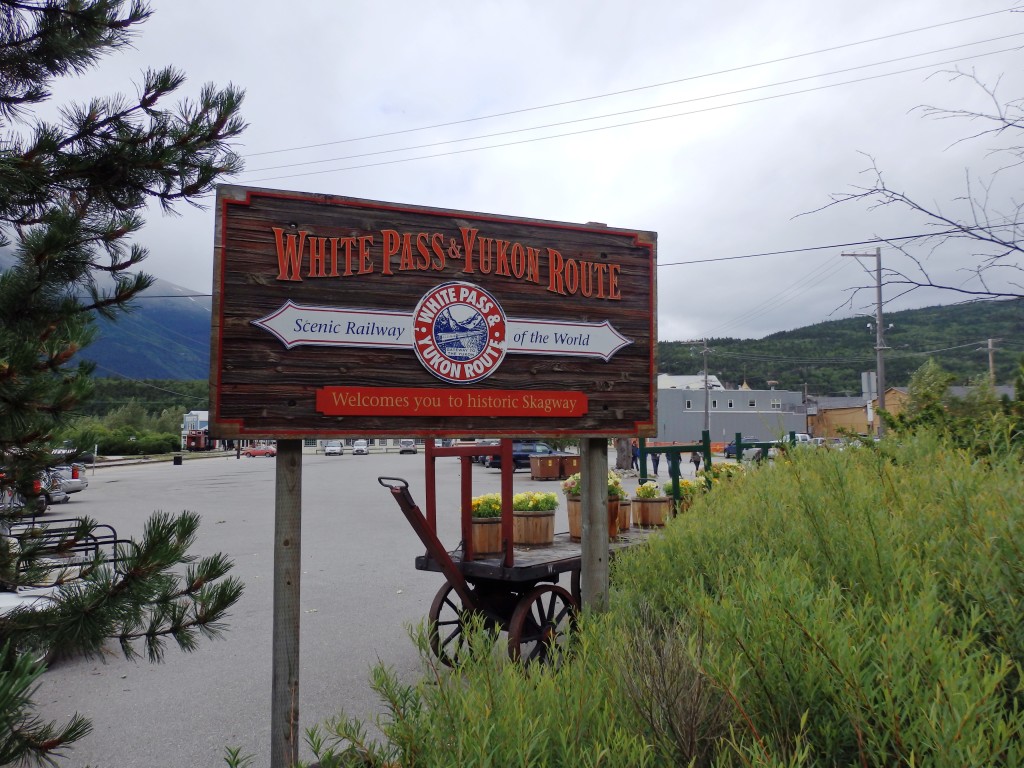 White Pass and Yukon Route sign in Skagway.