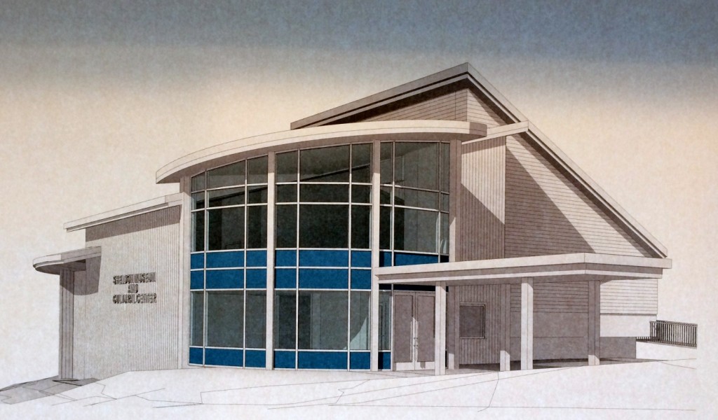 A conceptual drawing of the expanded Sheldon Haines Museum. 