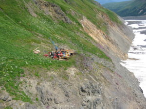 A recent drill site at the Palmer Project. (Constantine Metal Resources)