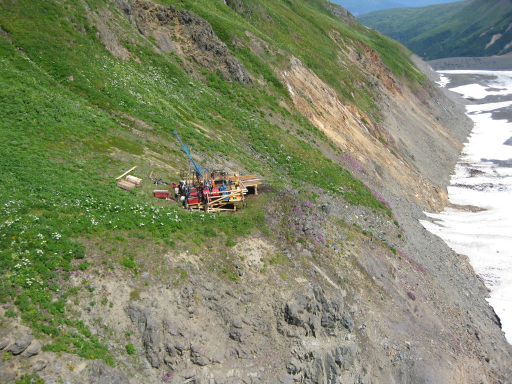 A recent drill site at the Palmer Project. (Constantine Metal Resources)