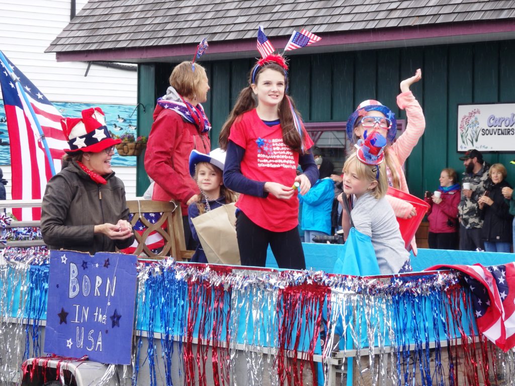 A patriotic float in the Haines parade.